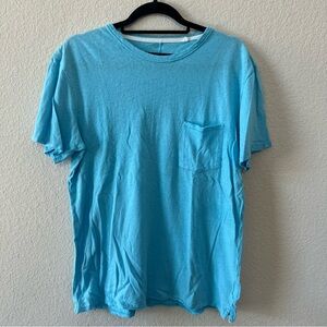 rag & bone Men's Light Blue Short Sleeve Slub Tee – Size Medium